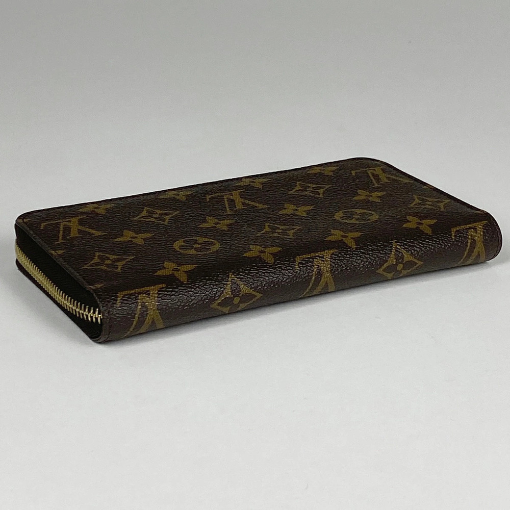 Louis Vuitton Wallet Monogram Brown Long Zippy Billfold Zip Round Wallet Brown